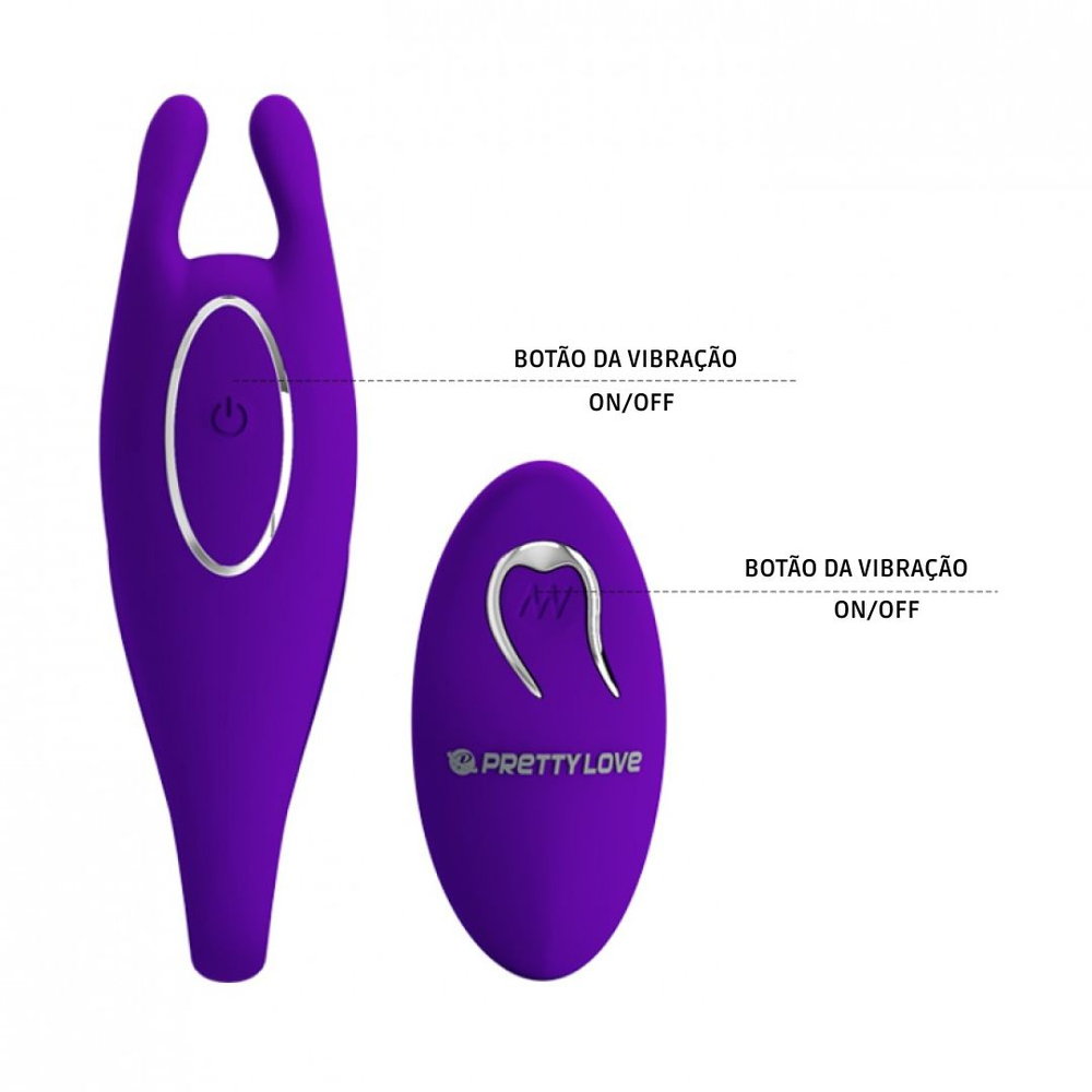 Vibrador De Casal Bill Com Controle Wireless 12 Modos De Vibrações Pretty Love - Imagem 6