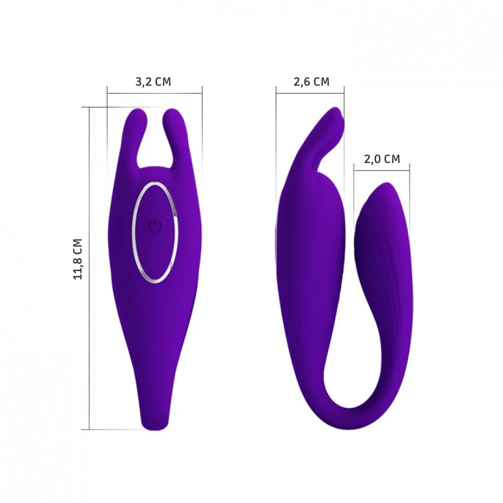 Vibrador De Casal Bill Com Controle Wireless 12 Modos De Vibrações Pretty Love - Imagem 7