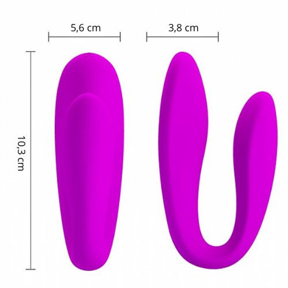 Vibrador De Casal Letitia 10 Vibrações Com Controle Wireless Pretty Love - Imagem 6