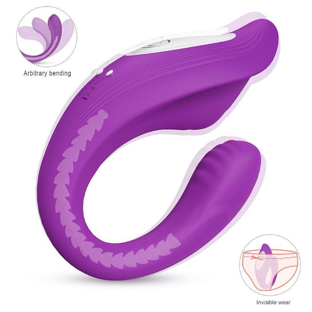 Vibrador De Casal Ribbon Pró Com Vértebra 9 Modos De Vibrações Vibe Toys - Imagem 4