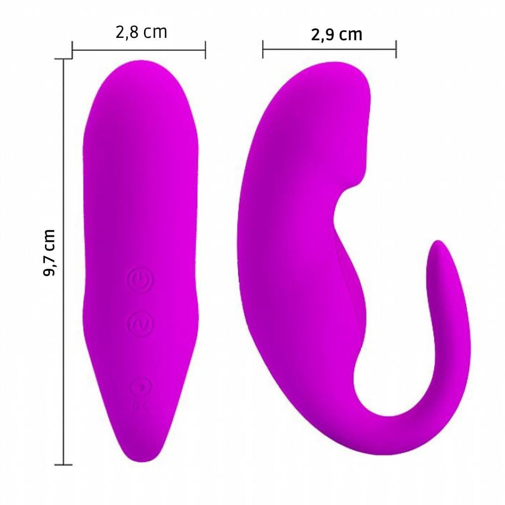 Vibrador De Casal Tiffany 12 Vibrações Com Controle Wireless Pretty Love - Imagem 4
