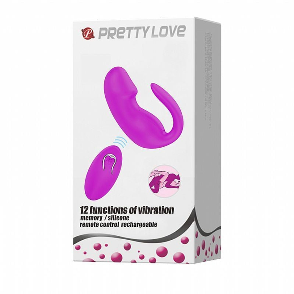 Vibrador De Casal Tiffany 12 Vibrações Com Controle Wireless Pretty Love - Imagem 6