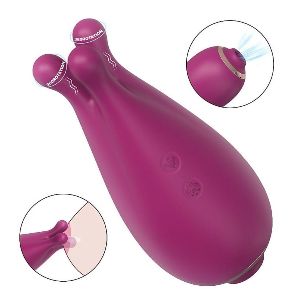 Vibrador De Clitóris Com Pulsação E Rotação Kraken Vibe Toys - Imagem 2