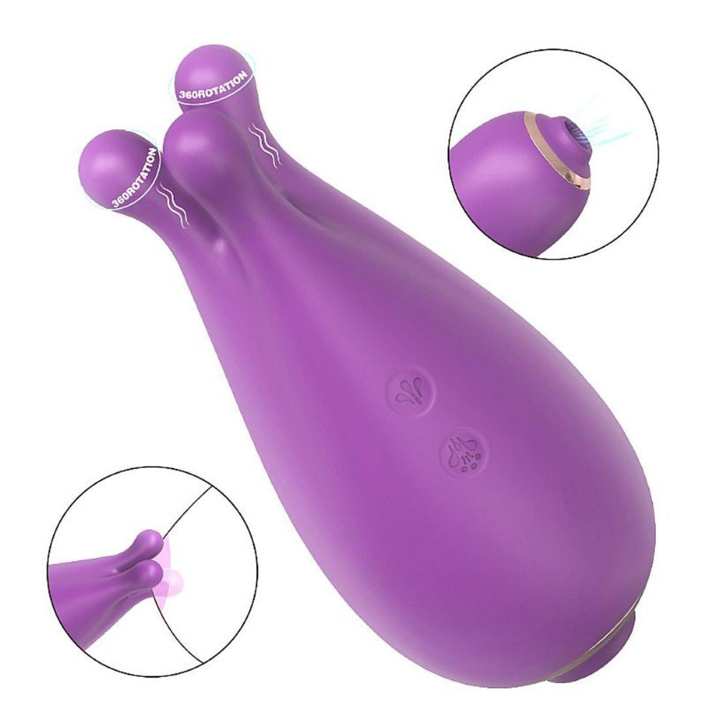 Vibrador De Clitóris Com Pulsação E Rotação Kraken Vibe Toys - Imagem 3