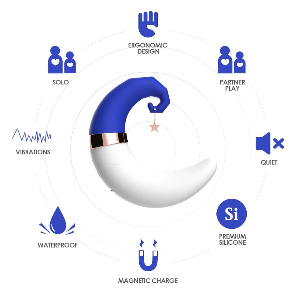 Vibrador De Clitóris Formato De Lua 10 Modos De Vibração E Pulsação Vibe Toys - Imagem 7