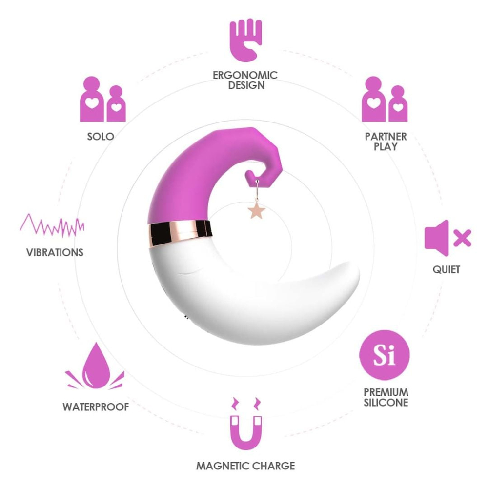 Vibrador De Clitóris Formato De Lua 10 Modos De Vibração E Pulsação Vibe Toys - Imagem 8