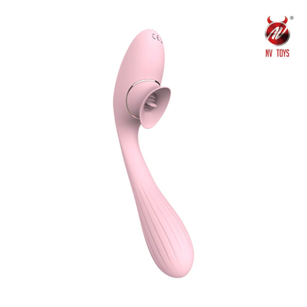 Vibrador Disa Dupla Estimulação Com Língua Clitoris Nv Toys - Imagem 2
