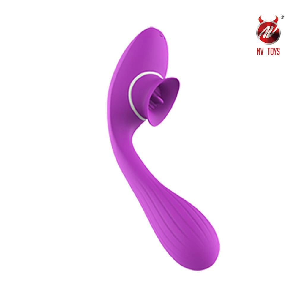 Vibrador Disa Dupla Estimulação Com Língua Clitoris Nv Toys - Imagem 4