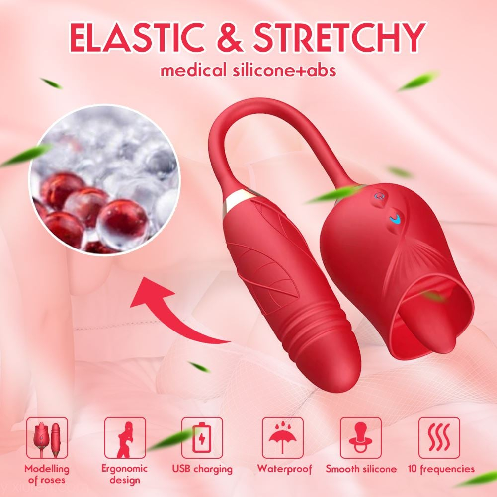 Vibrador Duplo Flexível Flora 10 Modos De Vai E Vem Vibe Toys - Imagem 5