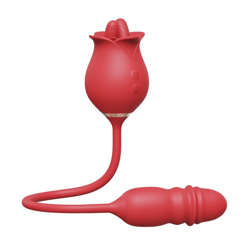Vibrador Duplo Flexível Rose 10 Modos De Vai E Vem E Estimulação Vibe Toys - Imagem 2