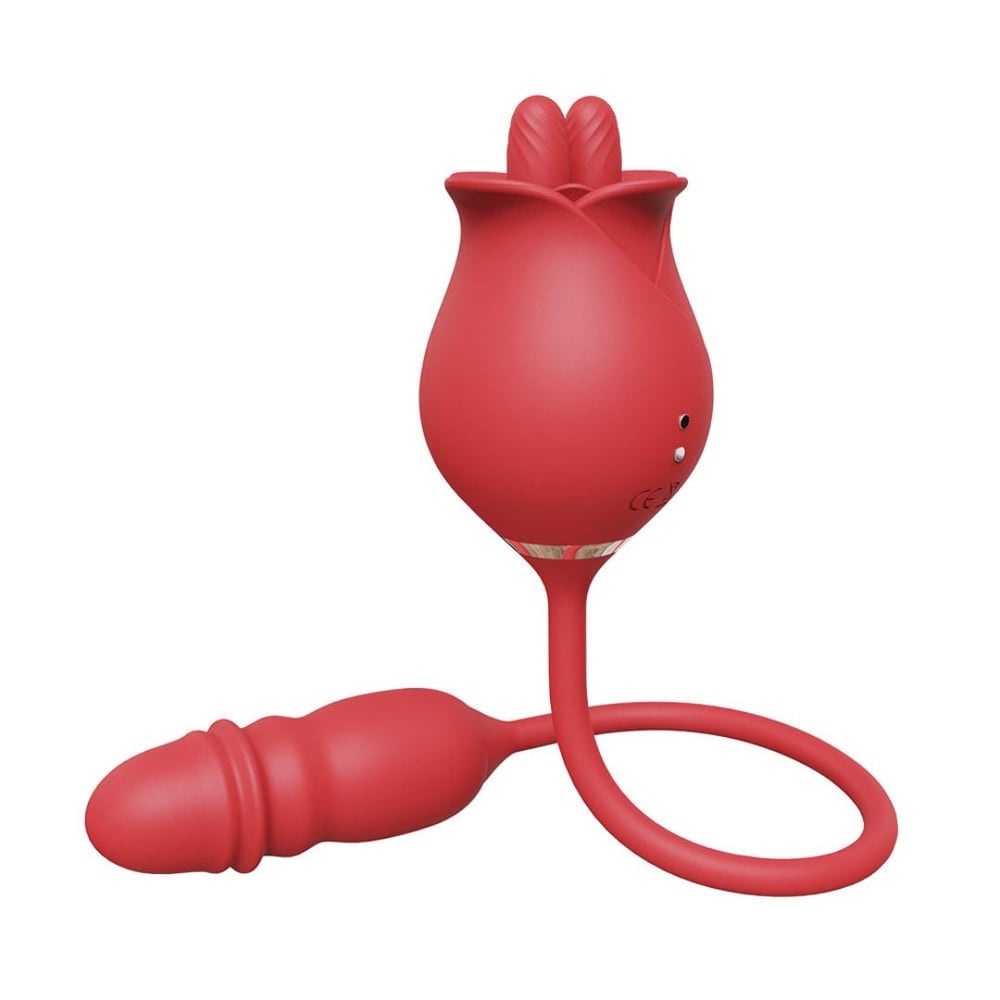 Vibrador Duplo Flexível Rose 10 Modos De Vai E Vem E Estimulação Vibe Toys - Imagem 3
