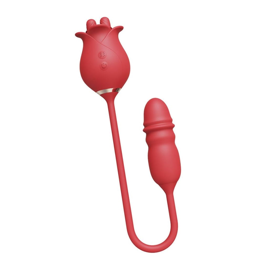Vibrador Duplo Flexível Rose 10 Modos De Vai E Vem E Estimulação Vibe Toys - Imagem 5