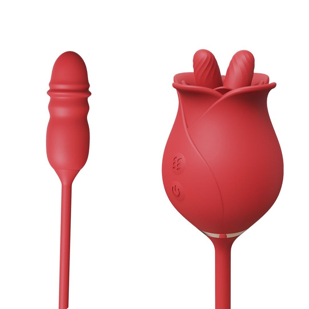 Vibrador Duplo Flexível Rose 10 Modos De Vai E Vem E Estimulação Vibe Toys - Imagem 7