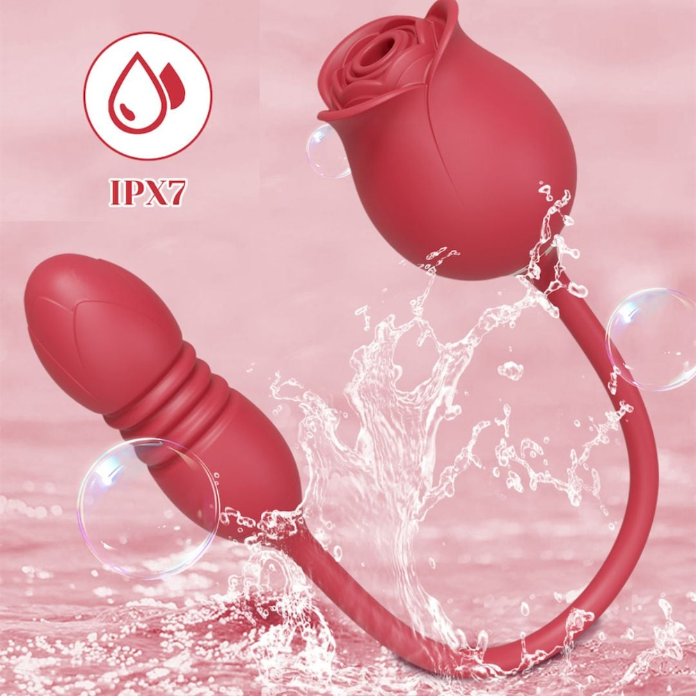 Vibrador Duplo Formato De Rosa 10 Modos De Pulsção E Sobe E Desce Vibe Toys - Imagem 6