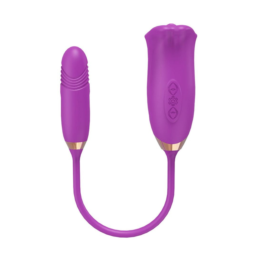 Vibrador Duplo Lips 10 Vibrações Com Penetrador Vai E Vem Vibe Toys - Imagem 5