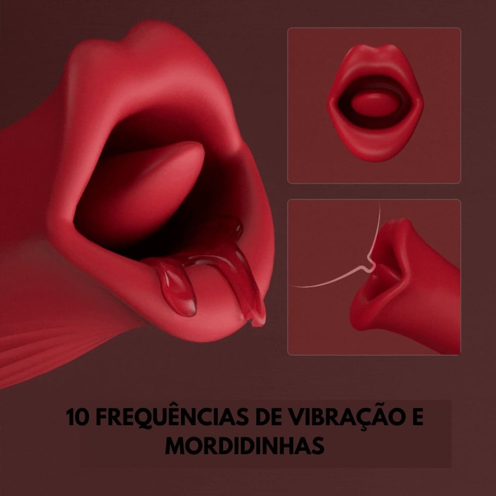 Vibrador Duplo Lips 10 Vibrações Com Penetrador Vai E Vem Vibe Toys - Imagem 8