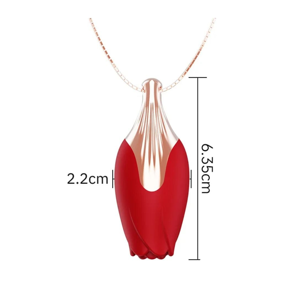 Vibrador Em Formato De Rosa Com Colar Vibe Toys - Imagem 5