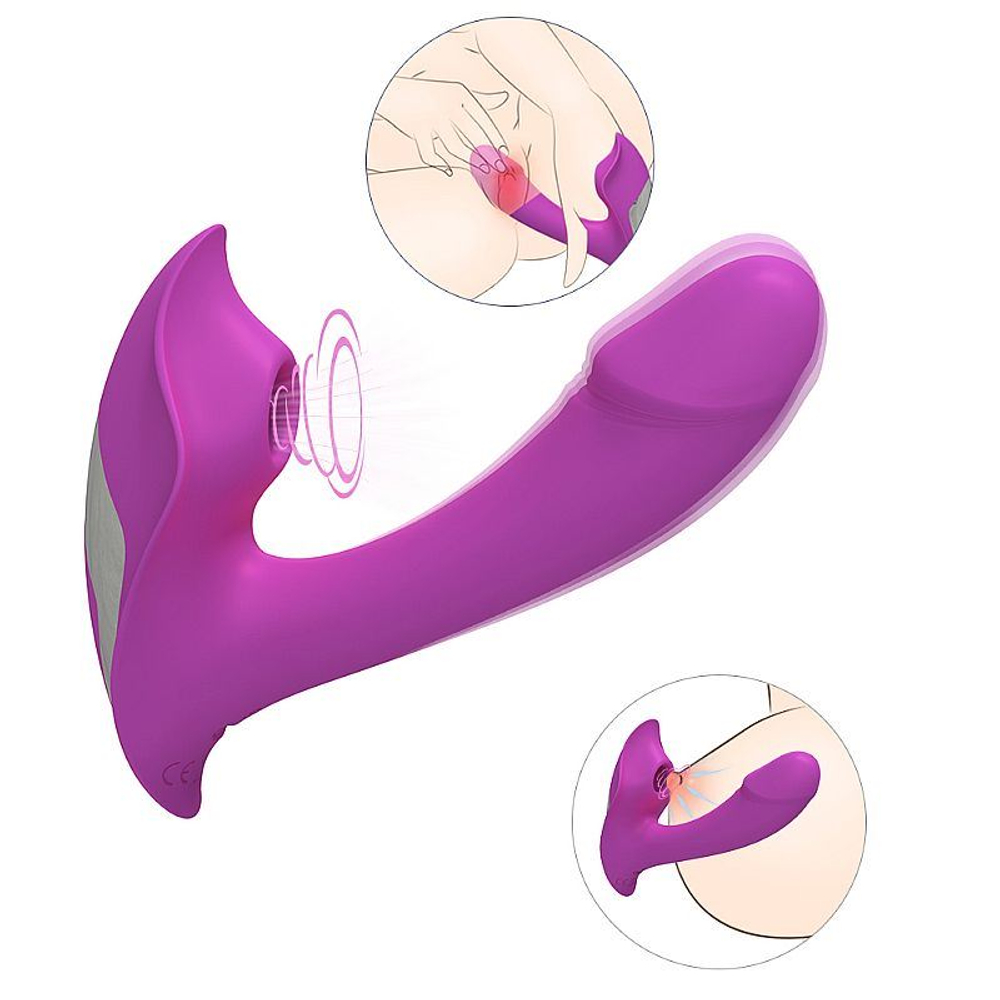 Vibrador Heart Of Ocean Com Estimulador Clitoriano Shande - Imagem 3