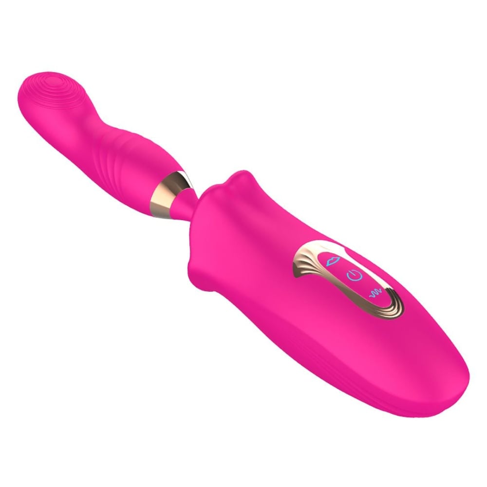 Vibrador Honey Mouth Formato De Boca Com Penetrador 10 Modos De Estimulação - Imagem 2
