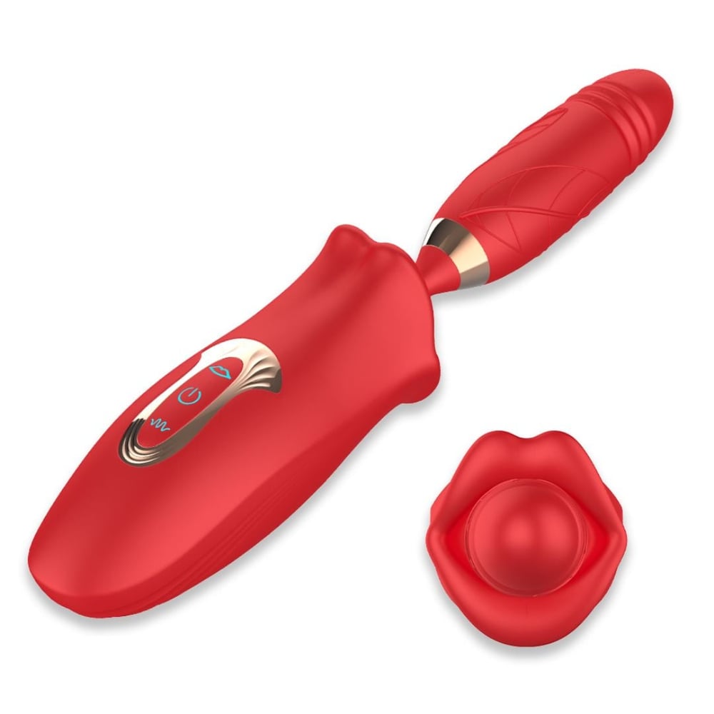 Vibrador Honey Mouth Formato De Boca Vai E Vem 10 Modos De Estimulação - Imagem 3