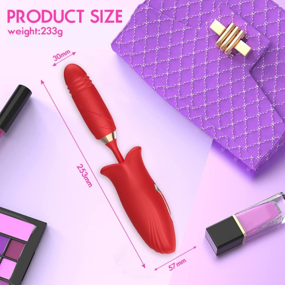 Vibrador Honey Mouth Formato De Boca Vai E Vem 10 Modos De Estimulação - Imagem 5