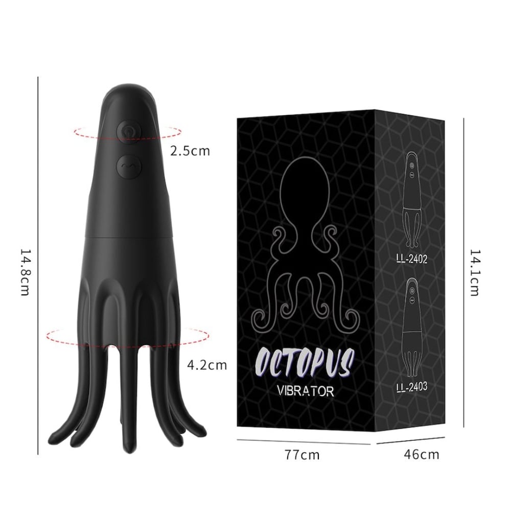 Vibrador Octopus 2 Em 1 Com 10 Modos De Vibração E 6 Modos De Choque Lilo - Imagem 7