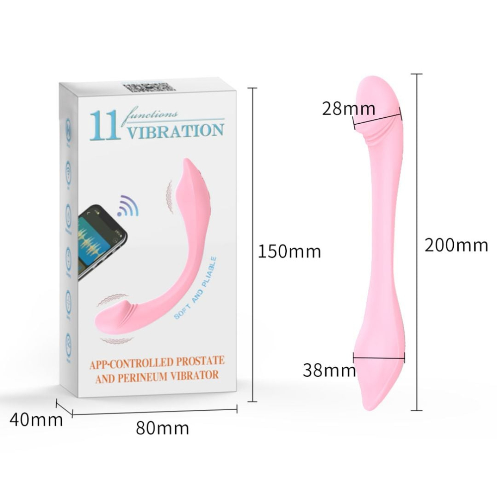 Vibrador Para Casal Flexível 11 Modos De Vibração Controle Via Aplicativo - Imagem 7