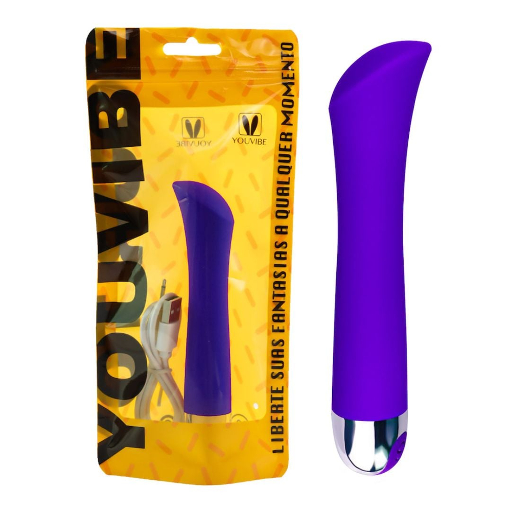 Vibrador Personal Curve 14Cm Recarregável 10 Modos De Vibração Youvibe - Imagem 9