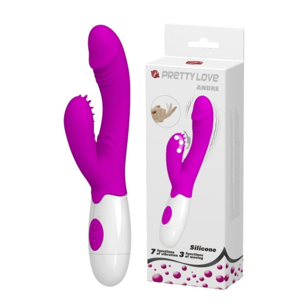 Vibrador Rabbit Rotativo Com Estimulador Clitoriano 36 Vibrações Vibe Toys - Imagem 9