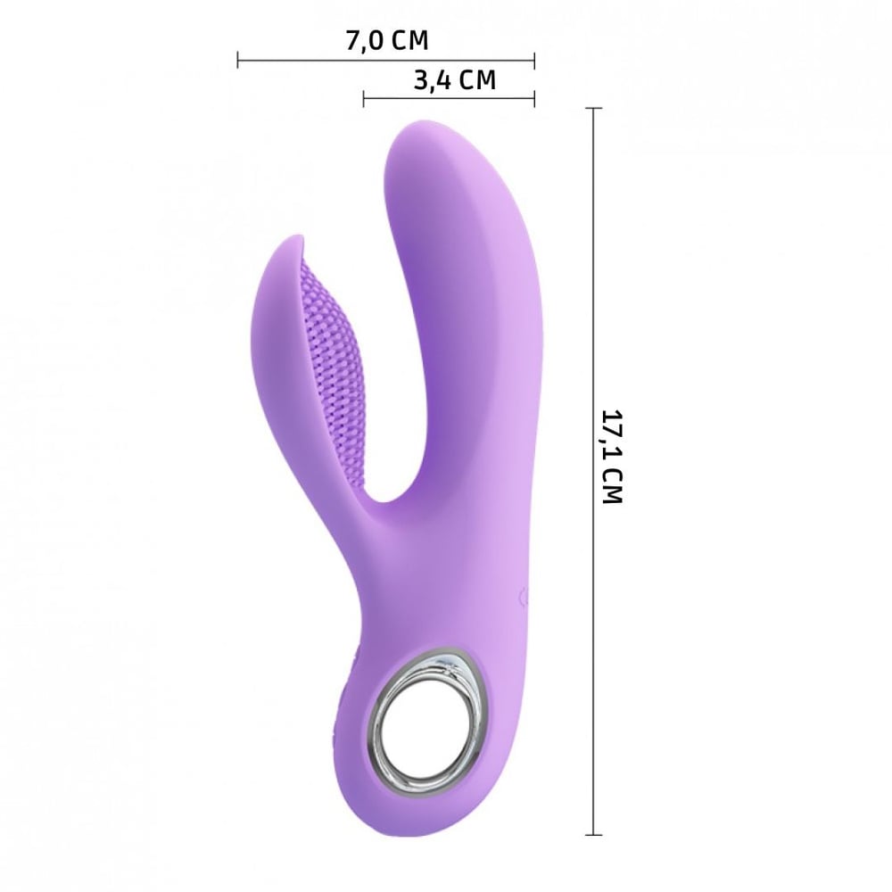 Vibrador Ponto G Com Cerdas Massageadoras Canrol 7 Vibrações Pretty Love - Imagem 8