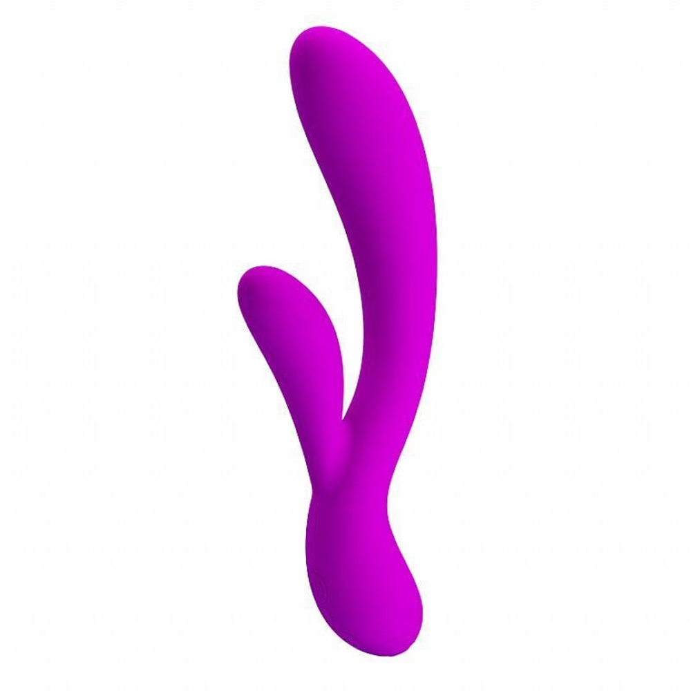 Vibrador Ponto G Com Estimulador Clitoriano Angela 30 Vibrações Pretty Love - Imagem 2