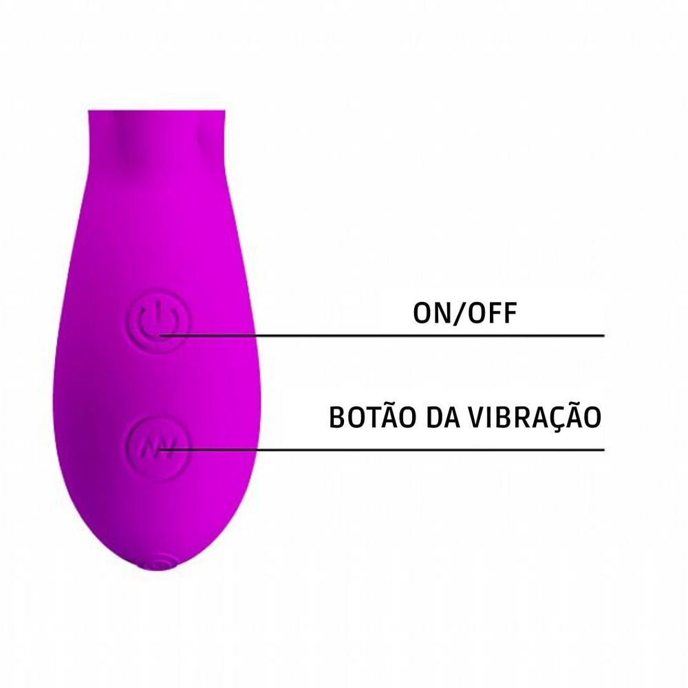 Vibrador Ponto G Com Estimulador Clitoriano Angela 30 Vibrações Pretty Love - Imagem 4