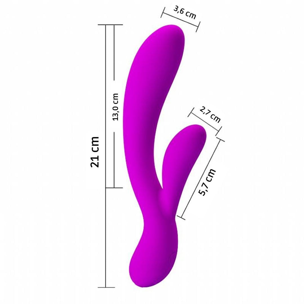 Vibrador Ponto G Com Estimulador Clitoriano Angela 30 Vibrações Pretty Love - Imagem 5