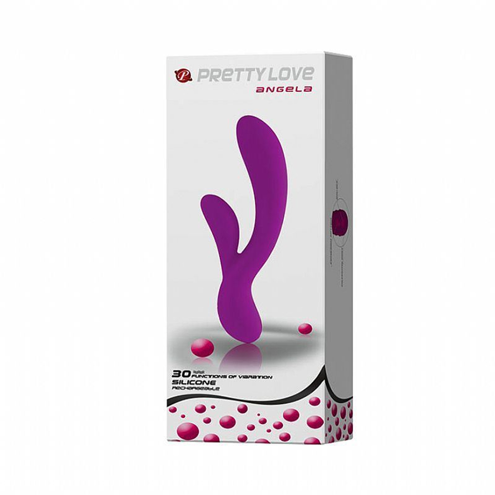 Vibrador Ponto G Com Estimulador Clitoriano Angela 30 Vibrações Pretty Love - Imagem 6