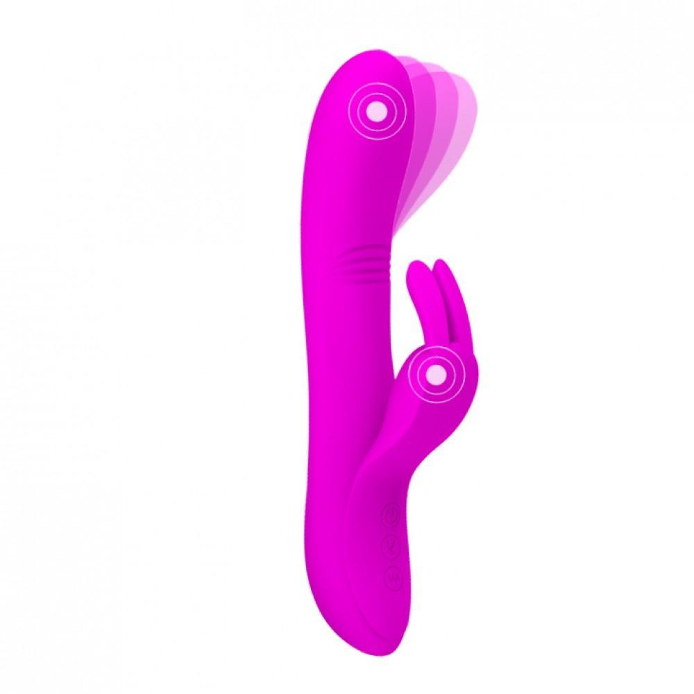 Vibrador Ponto G Com Estimulador Clitoriano Dylan 7 Vibrações Pretty Love - Imagem 2
