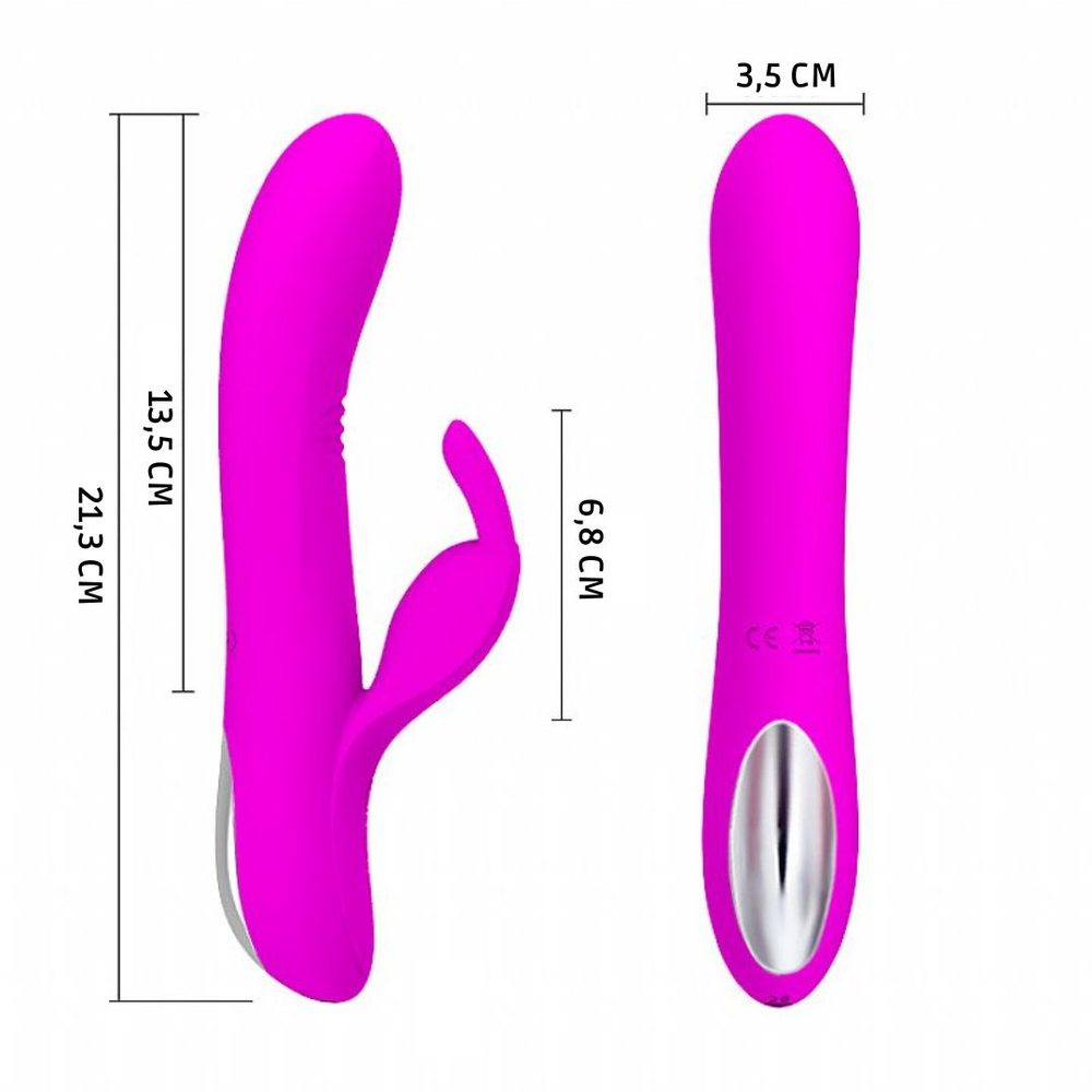 Vibrador Ponto G Com Estimulador Clitoriano Dylan 7 Vibrações Pretty Love - Imagem 6