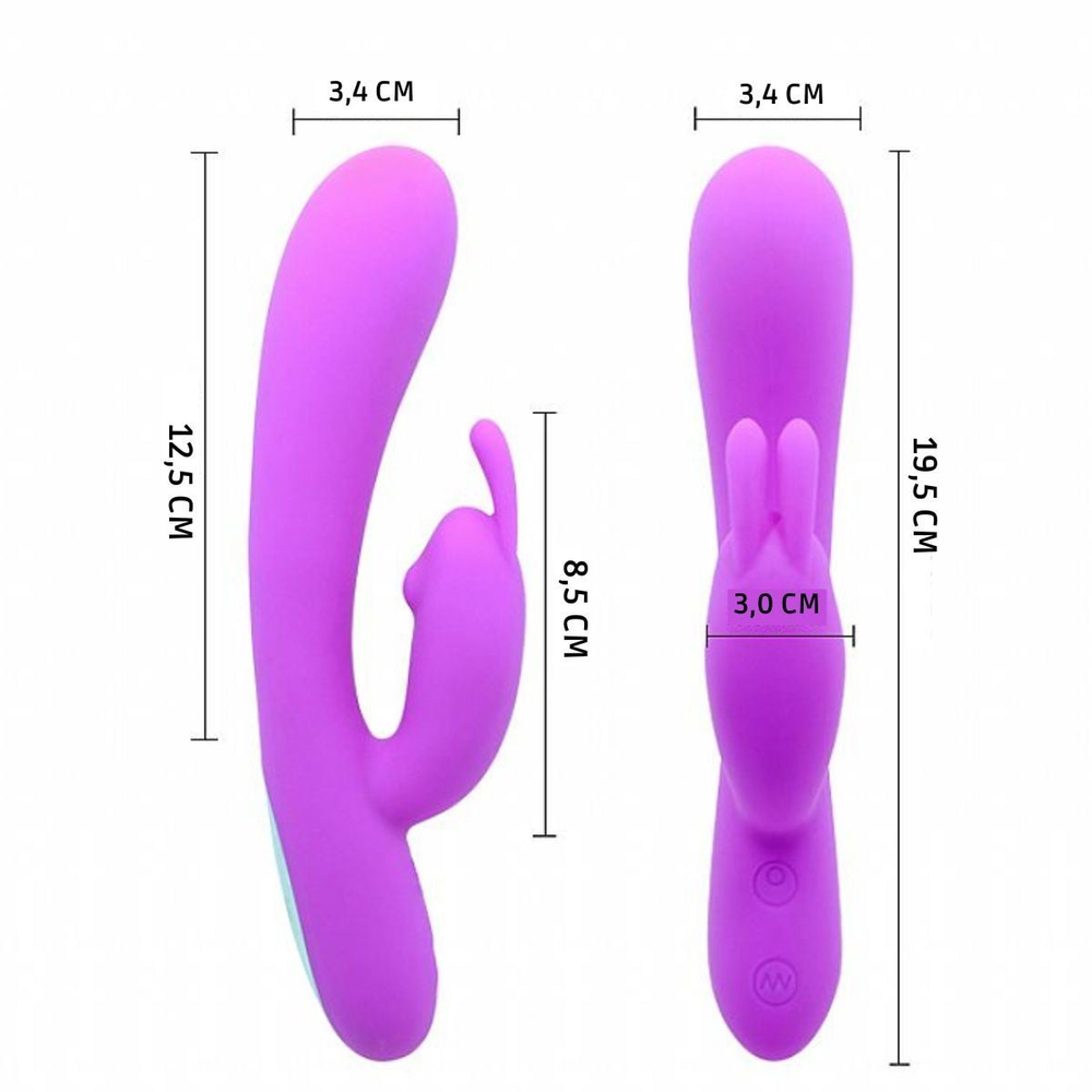 Vibrador Ponto G Com Estimulador Clitoriano Hobart 7 Modos De Vibração Pretty Love - Imagem 7