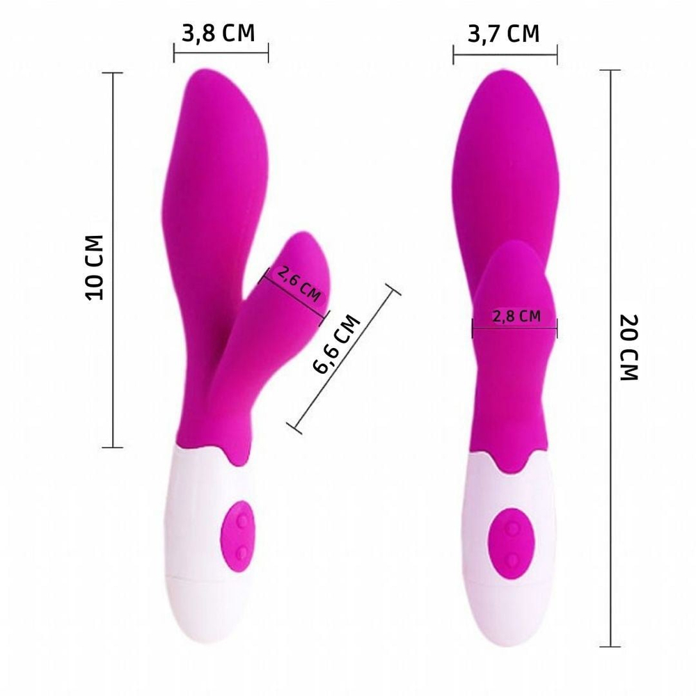Vibrador Ponto G Com Estimulador Clitoriano Newman 30 Vibrações Pretty Love - Imagem 4