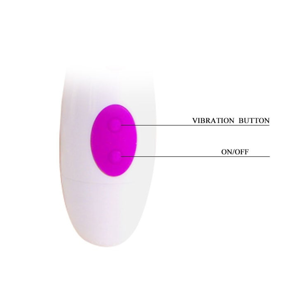 Vibrador Ponto G Com Estimulador Clitoriano Newman 30 Vibrações Pretty Love - Imagem 5