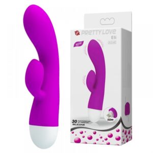 Vibrador Ponto G Com Estimulador De Clitóris Eli 30 Vibrações Pretty Love