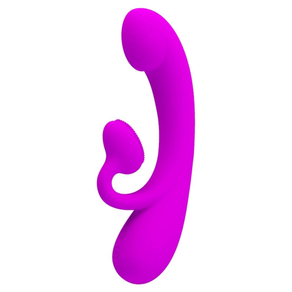 Vibrador Ponto G Com Estimulador De Clitóris Sincere 10 Vibrações Pretty Love - Imagem 2