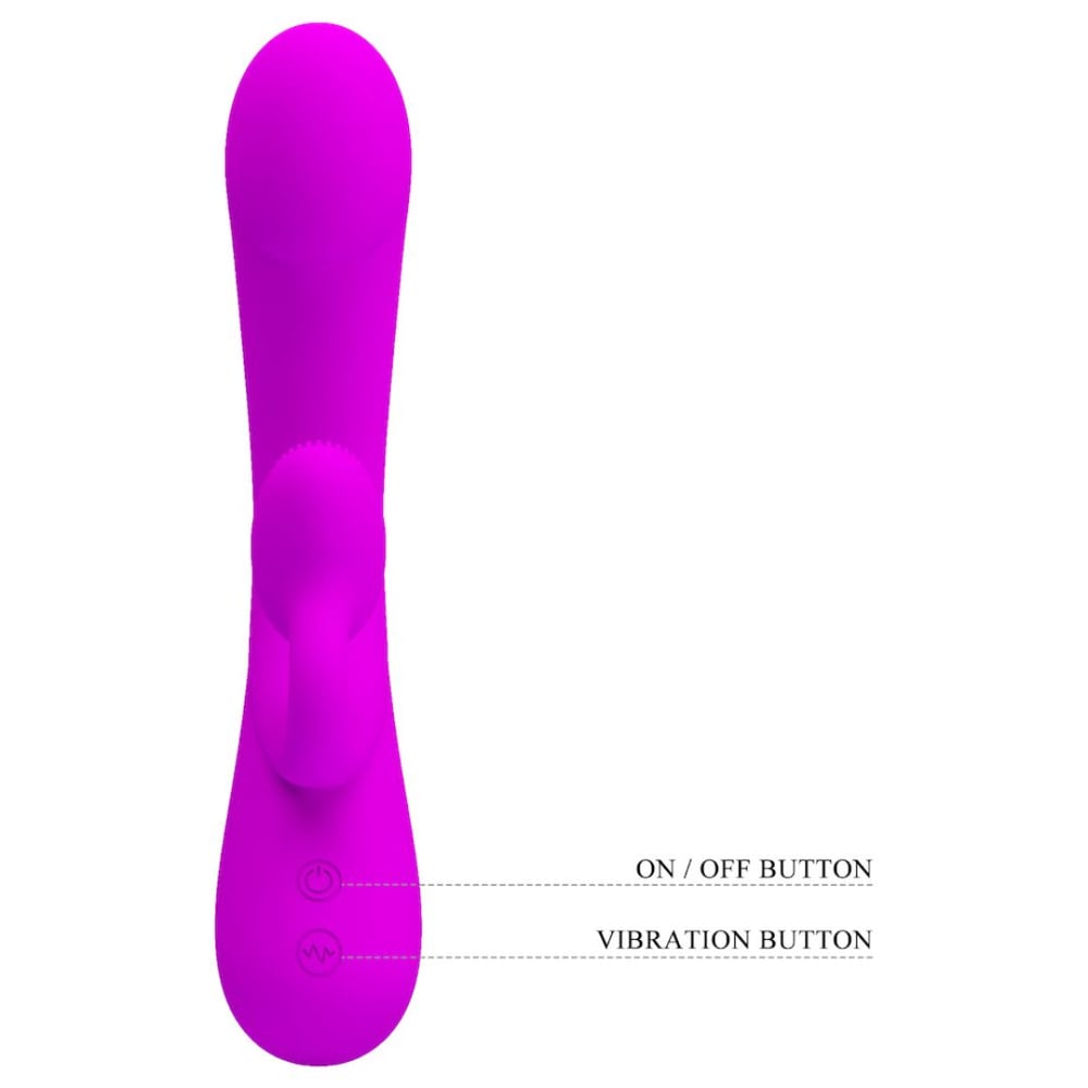 Vibrador Ponto G Com Estimulador De Clitóris Sincere 10 Vibrações Pretty Love - Imagem 6