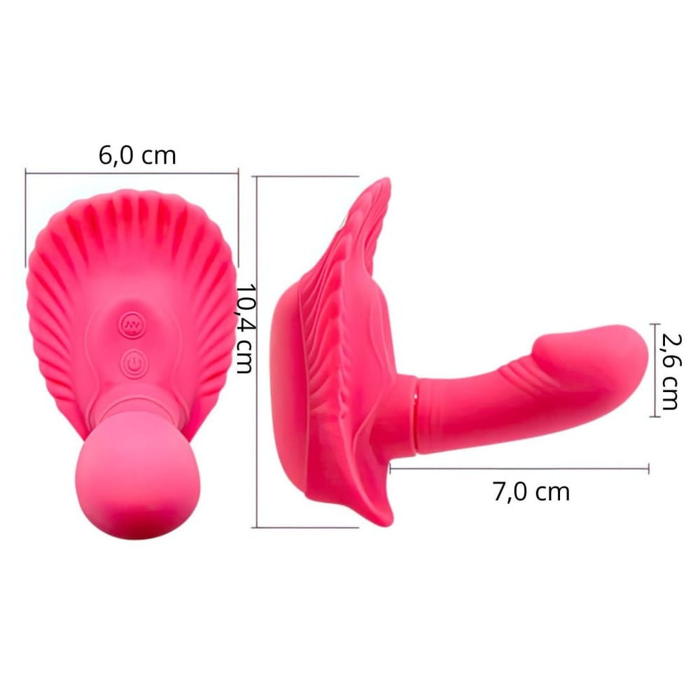 Vibrador Ponto G Fancy Clamshell Com Estimulador Clitoriano 30 Vibrações Pretty Love - Imagem 6