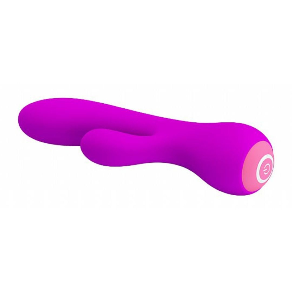 Vibrador Ponto G Flexível Com Estimulador Clitoriano Zachary 12 Vibrações Pretty Love - Imagem 4