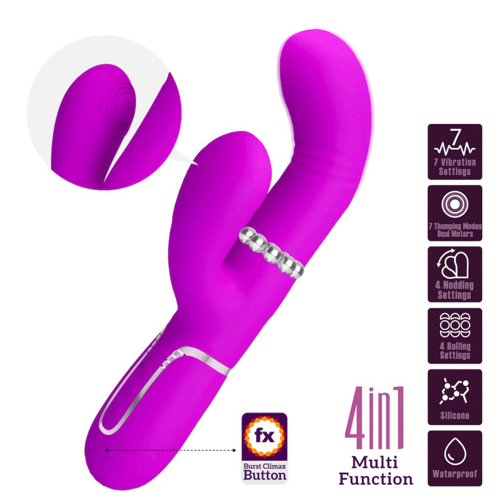 Vibrador Ponto G Mariana 7 Modos De Estimulação E 4 Modos De Vai E Vem Pretty Love - Imagem 10