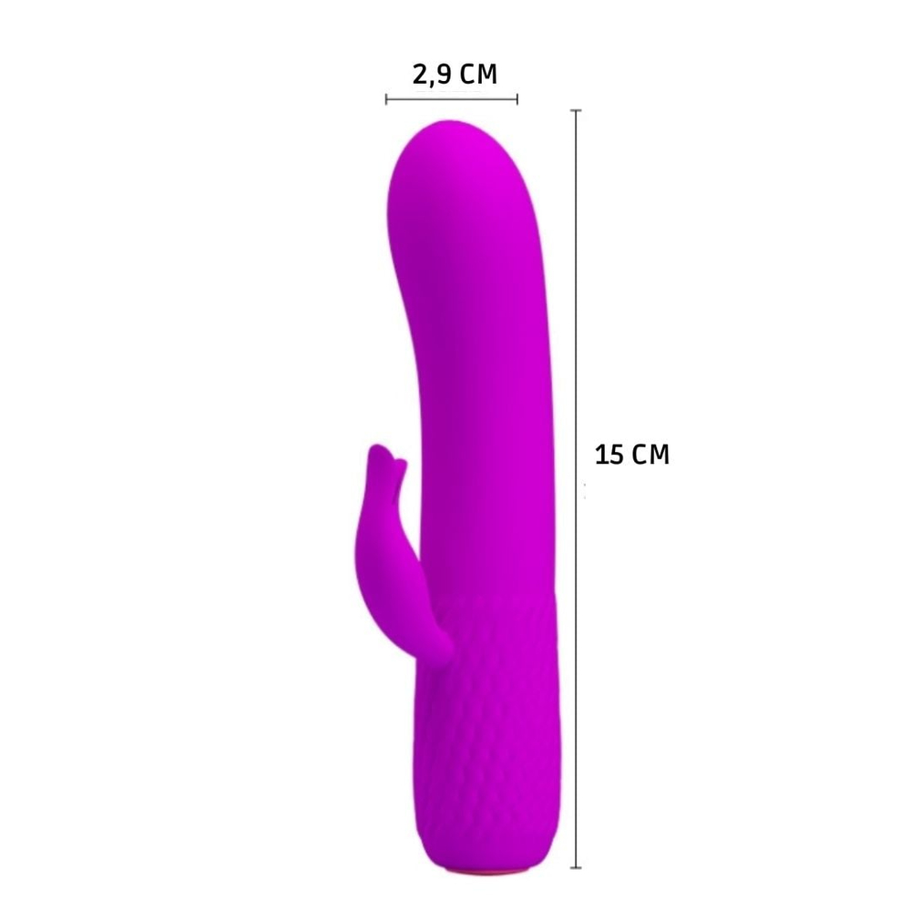 Vibrador Ponto G Omar Com Estimulador Clitoriano 12 Vibrações Pretty Love - Imagem 3