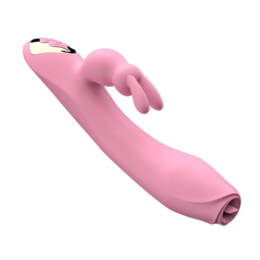 Vibrador Ponto G Rabbit Com Língua Estimuladora 7 Modos De Vibração E Aquecimento Dibe - Imagem 3