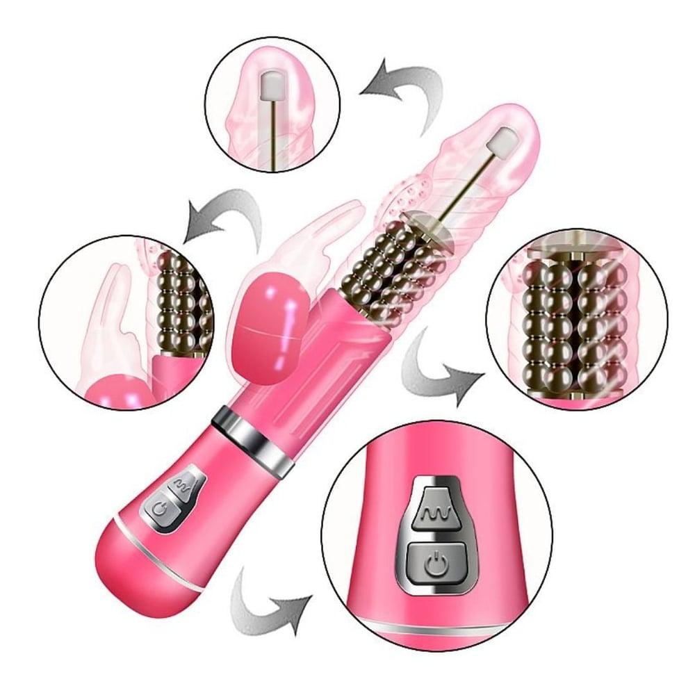 Vibrador Ponto G Rabbit Recarregável 9 Vibrações E 6 Modos De Rotação Vibe Toys - Imagem 5
