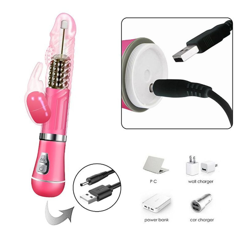 Vibrador Ponto G Rabbit Recarregável 9 Vibrações E 6 Modos De Rotação Vibe Toys - Imagem 7