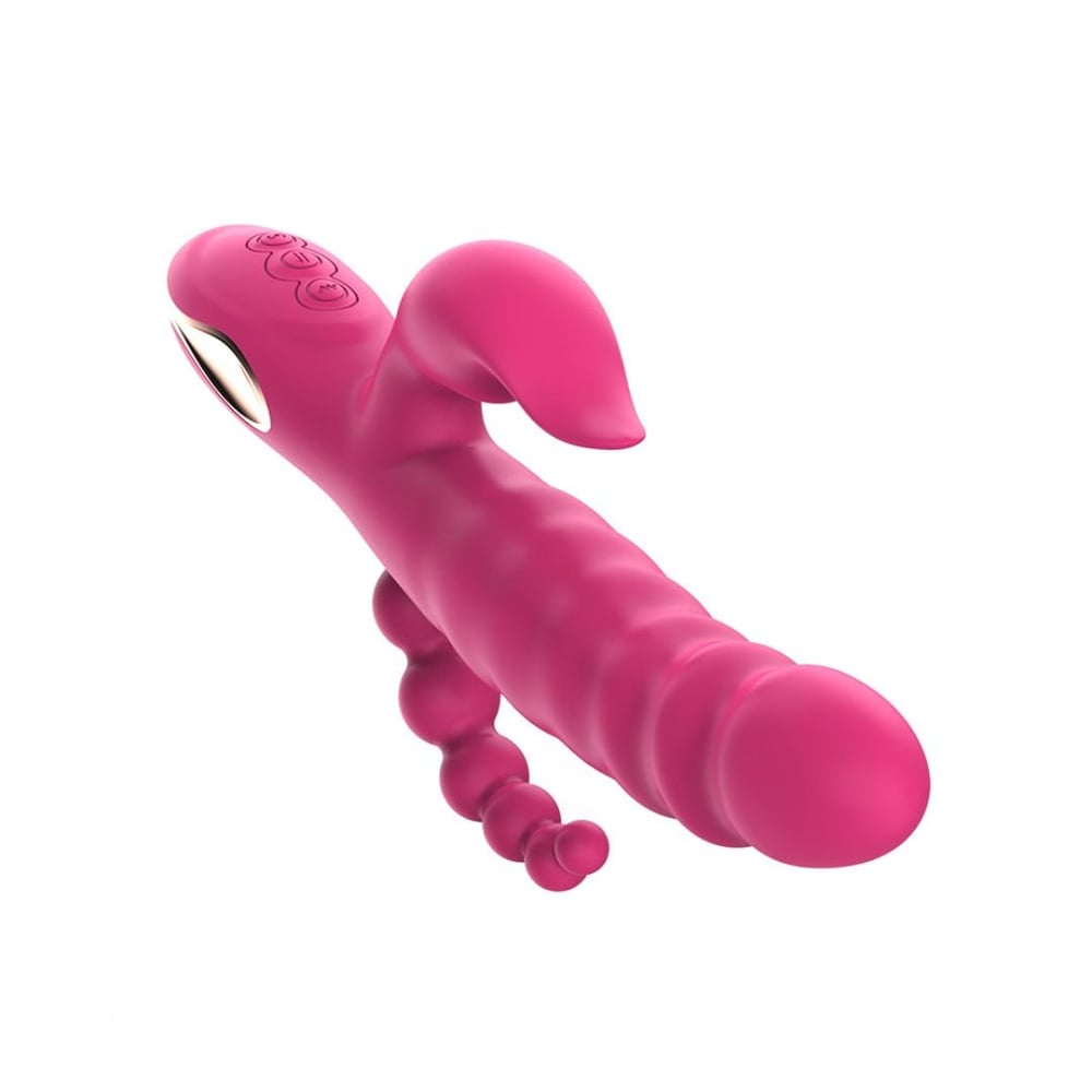 Vibrador Ponto G Sliding Com Plug Anal 7 Vibrações E 3 Modos De Vai E Vem Pleasure - Imagem 2